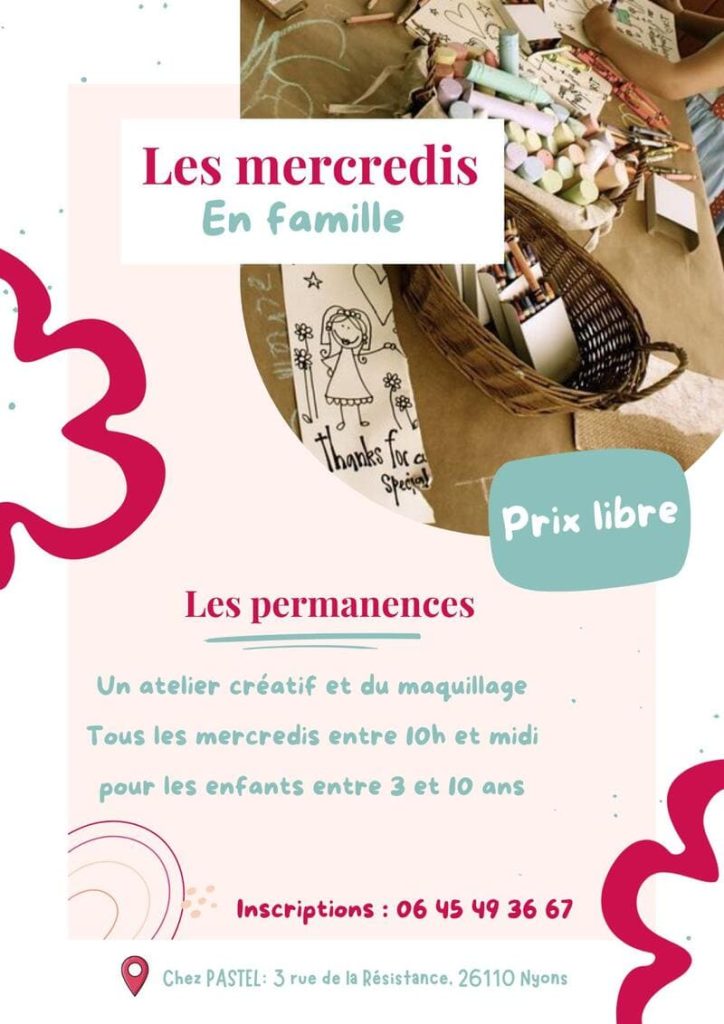 mercredi en famille, maquillage, permanence, partenariat