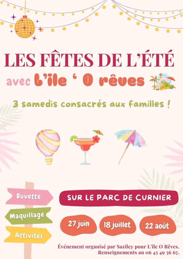 des flyers colorés et doux pour correspondre à l'état d'esprit l'Île'O Rêves