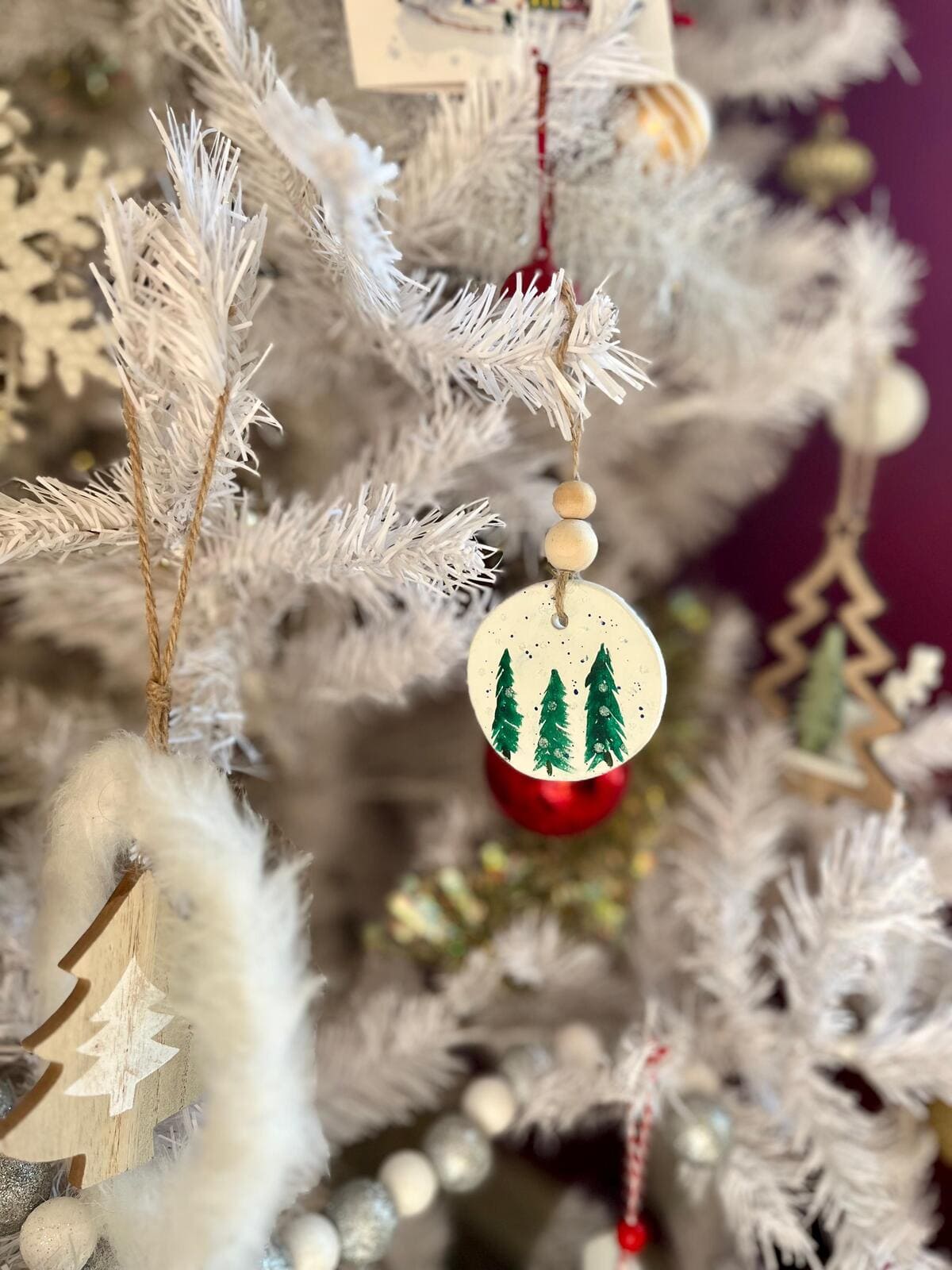 rêve de Noël, créations en argile, suspension