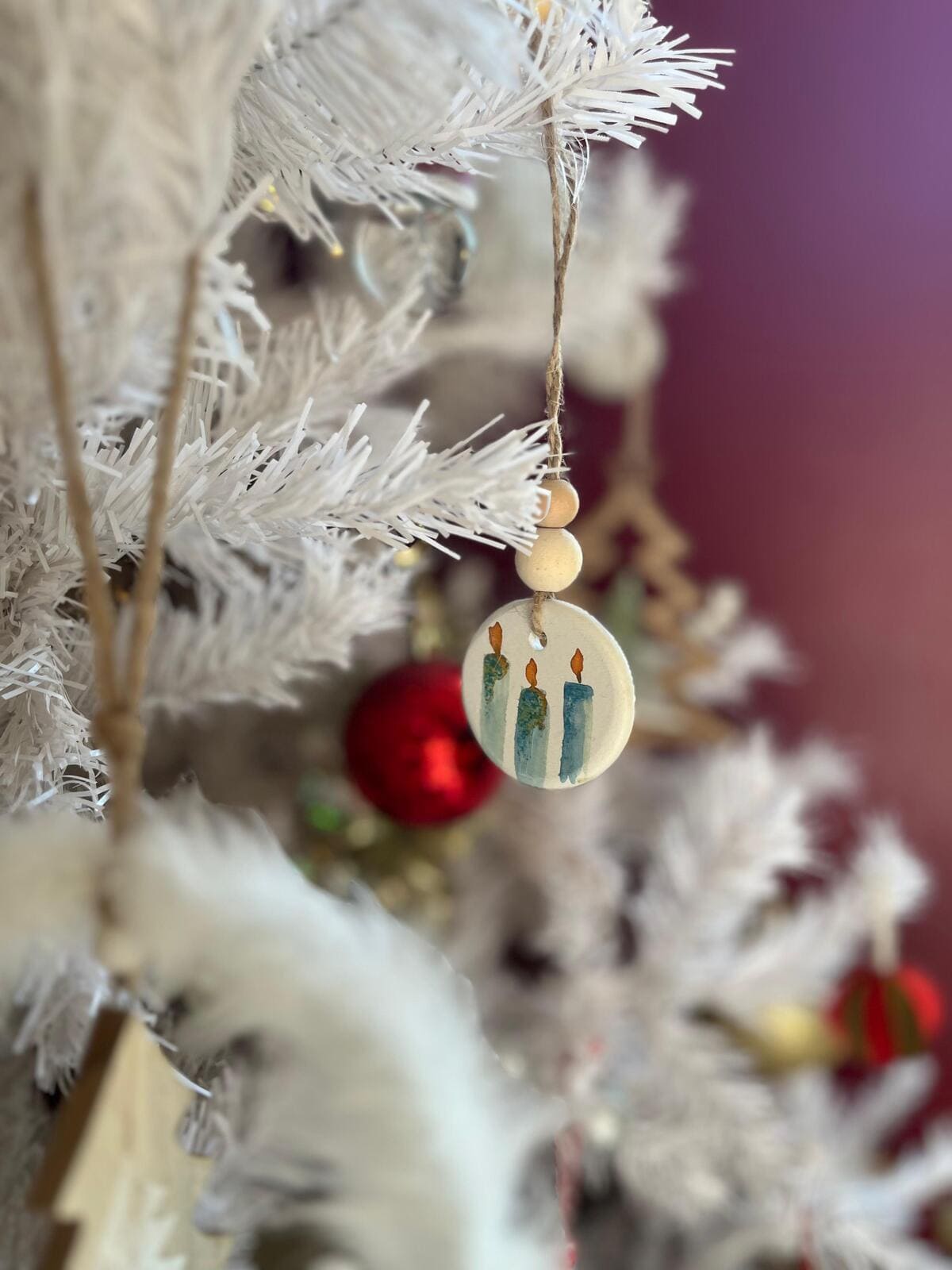 rêve de Noel, les créations en argile à suspendre dans le sapin